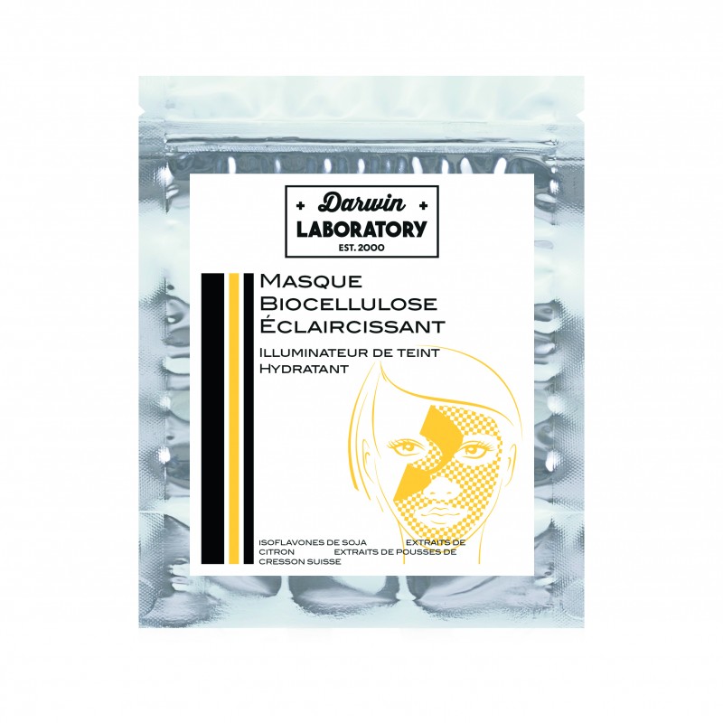 Darwin Laboratory Masque Cellulose Éclaircissant 8 ml Usage unique