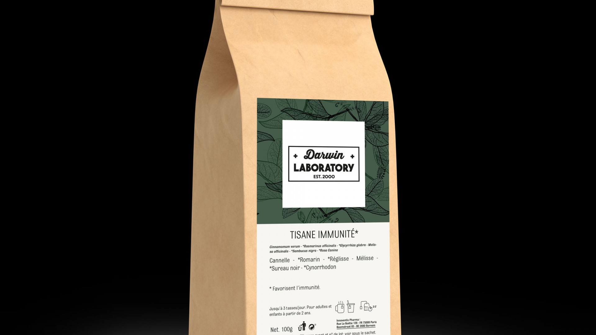 Darwin Laboratory Tisane Bio Immunité 100 g